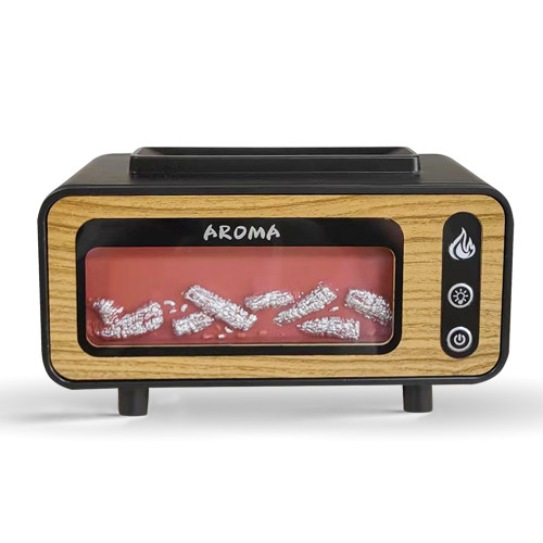 Светодиодный USB увлажнитель-аромадиффузор Vintage Fireplace, коричневый Светодиодный USB увлажнитель-аромадиффузор Vintage Fireplace, коричневый