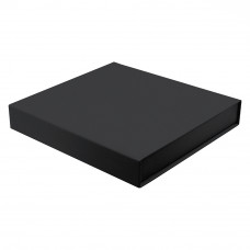 Подарочная коробка, размер 29,7*28,0*4,5 см, Solution Prestige Magnum Soft Touch с магнитным клапаном под индивидуальную вырубку, черная, с черным ложементом