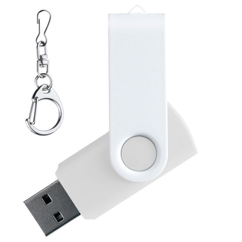 Флеш накопитель Twister 16GB, пластик Софт Тач/металл, белый/белый Флеш накопитель Twister 16GB, пластик Софт Тач/металл, белый/белый