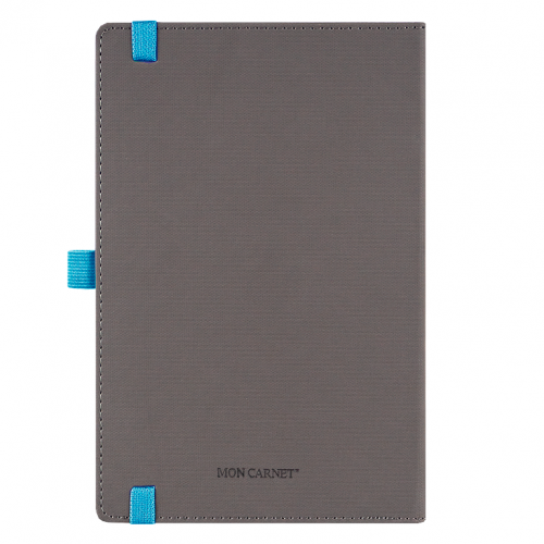 Ежедневник Alfa Note Pasu А5, серый/голубой,  недатированный, в твердой обложке