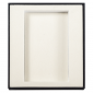 Коробка подарочная, размер 16*14*2 см, Solution Superior Linen, черная, бежевый ложемент с прямоугольной вырубкой