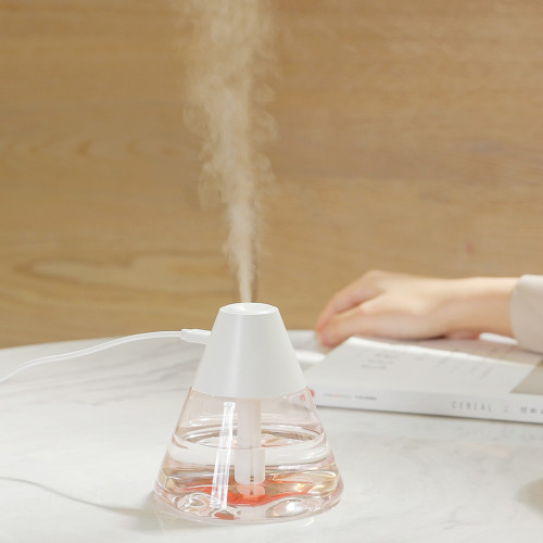 Светодиодный USB увлажнитель-аромадиффузор Cone, белый Светодиодный USB увлажнитель-аромадиффузор Cone, белый