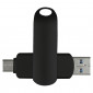 Флеш накопитель USB 3.0 + TYPE C Cupertino, металл, черный матовый, 32 GB Флеш накопитель USB 3.0 + TYPE C Cupertino, металл, черный матовый, 32 GB