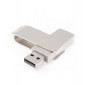 Флеш накопитель Bergamo, USB 2.0 16GB, металл, серебро