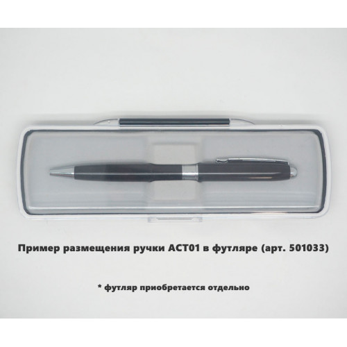 Ручка шариковая Gamma, металлическая, черная/серебристая Ручка шариковая Gamma, металлическая, черная/серебристая